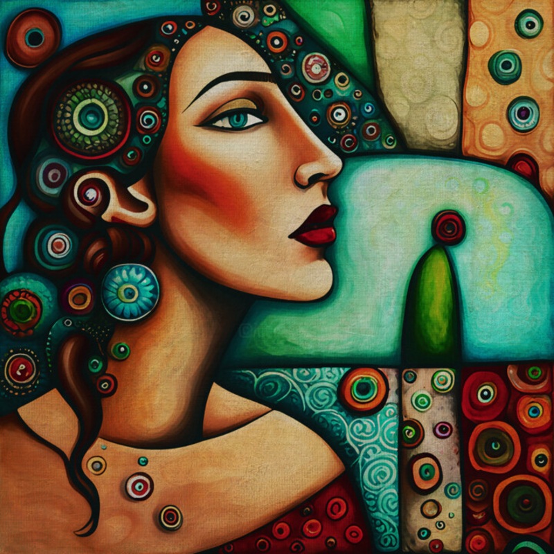 Dromerige Vrouw Painting by Jan Keteleer | ArtMajeur
