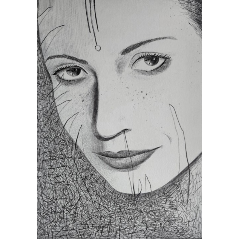 Zilala Drawing by Milto Sideris | ArtMajeur