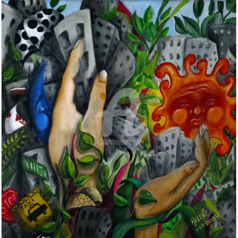 Wake Up The City Vibes Painting by Helene | ArtMajeur