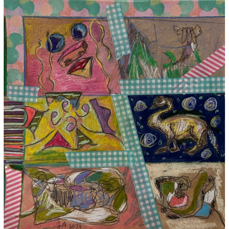 3J^e / Pre-Transaction Archives (2000 Collages by Leni Smoragdova | ArtMajeur