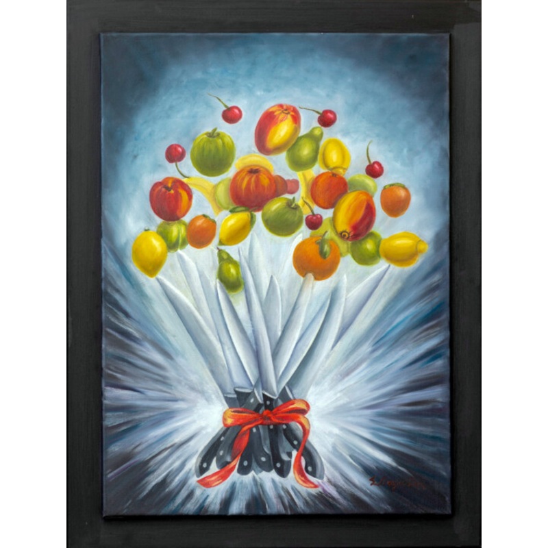 <<Bouquet>> Painting by Stella Giagkouli | ArtMajeur