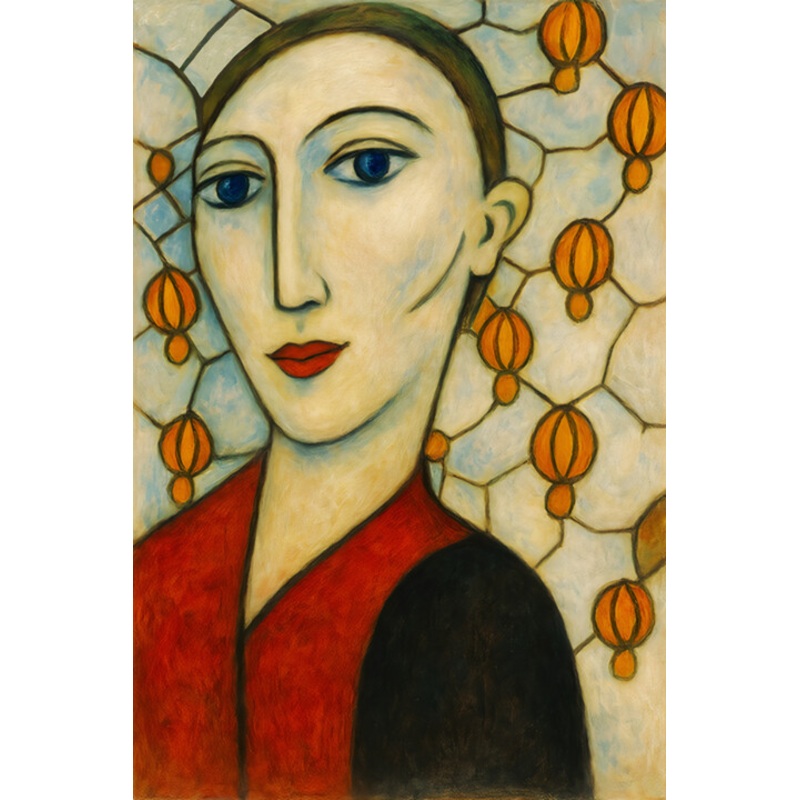 Femme Devant Un Vitrail Digital Arts by Pacme Coquet | ArtMajeur