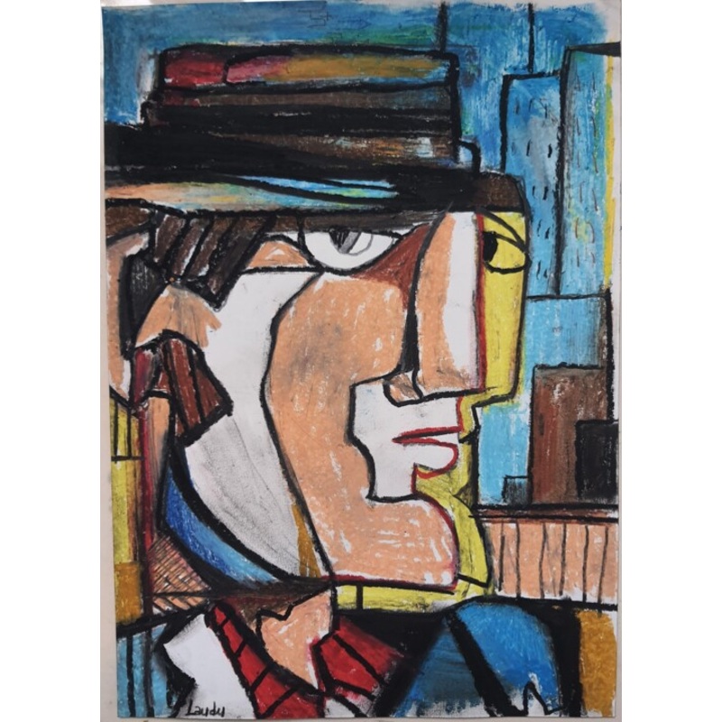 L’homme Au Chapeau Drawing by Laudu | ArtMajeur