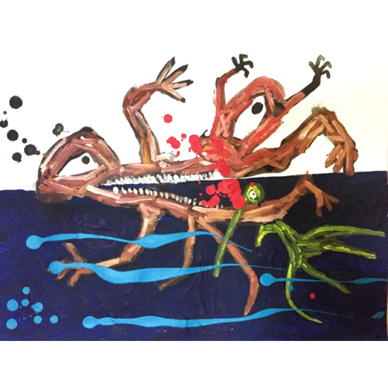 La Nage Painting by Fernand Fernandez | ArtMajeur