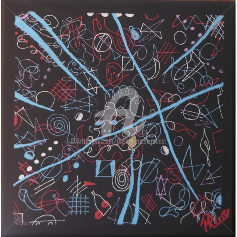 11-Dans Un Monde Qui Se Lzarde. Painting by Pascal Russi (PRussi) | ArtMajeur