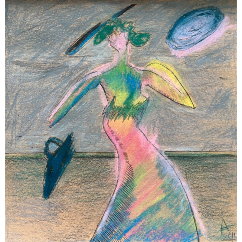 3E35 / Back To The Future – {M} Drawing by Leni Smoragdova | ArtMajeur
