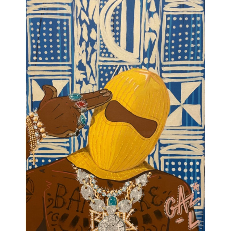 African Drip – Bamileke – Cel04 Painting by Hugues Matumona | ArtMajeur