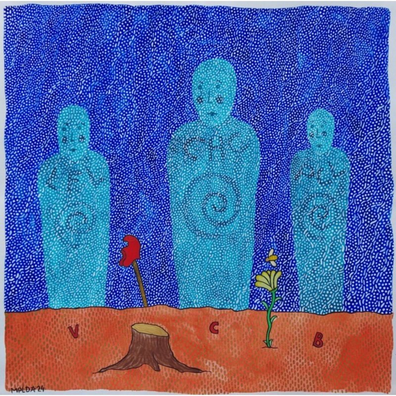 Les Rois Maudits Hommage  Maurice Dru Painting by Laurent Mangepapier | ArtMajeur