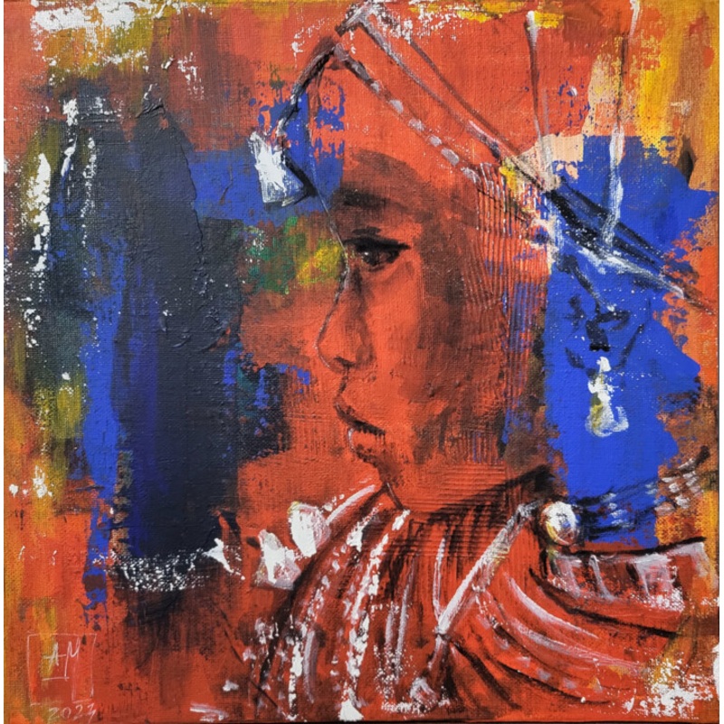 Serie Lost Code. Initiation Ritual. R077 Painting by Artem Us | ArtMajeur
