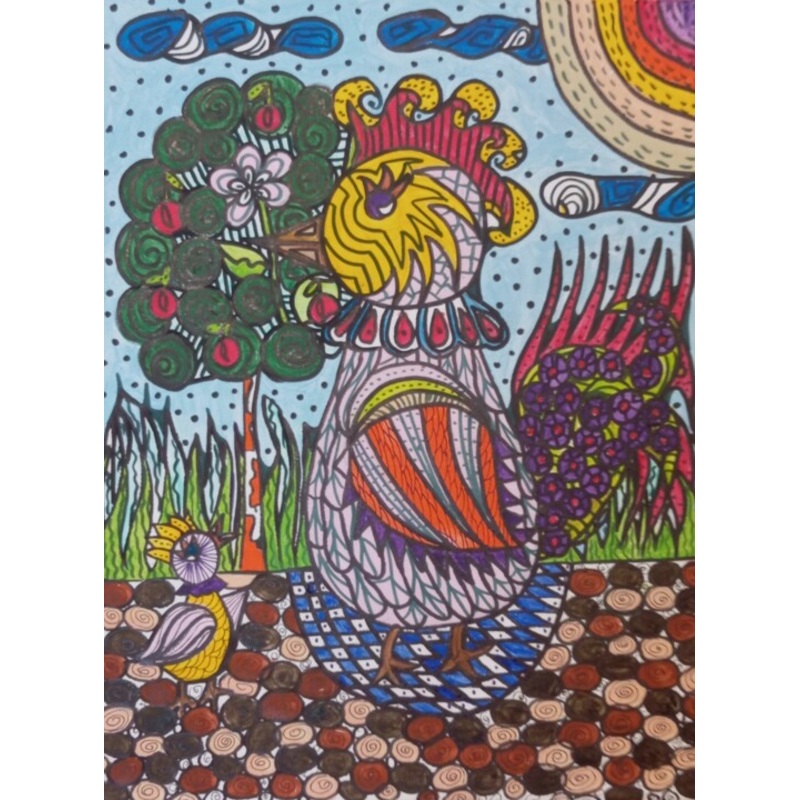 The Birds Painting by Elena Giger | ArtMajeur