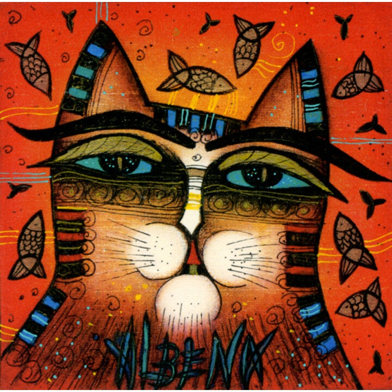 The Cat 21X15 Cm Printmaking by Albena Vatcheva | ArtMajeur