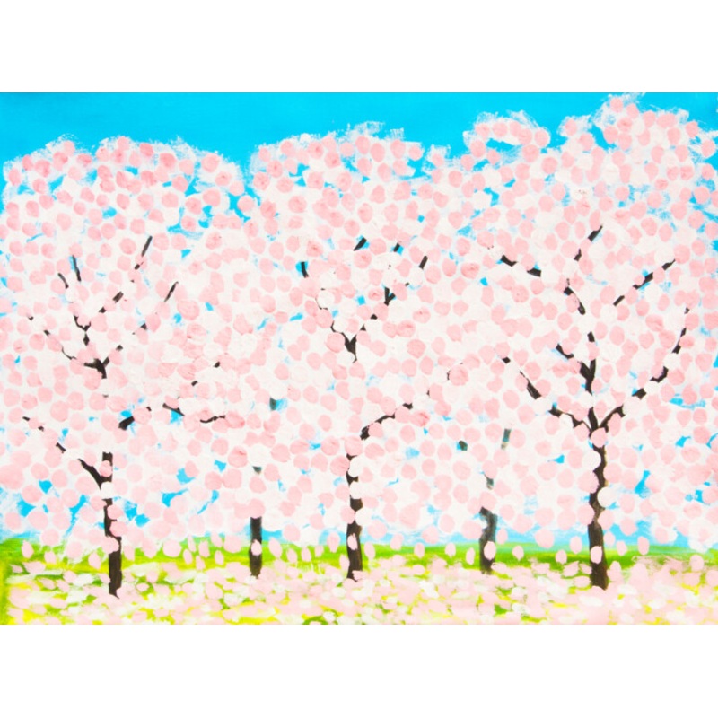 White-Pink Trees 3 Painting by Irina Afonskaya | ArtMajeur