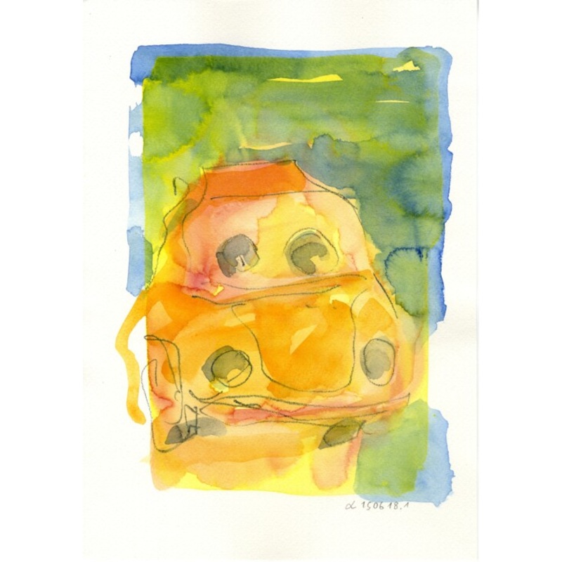 Auto/Selbster (150618.1) Painting by Detlef Lemme (Farbenkugel) | ArtMajeur