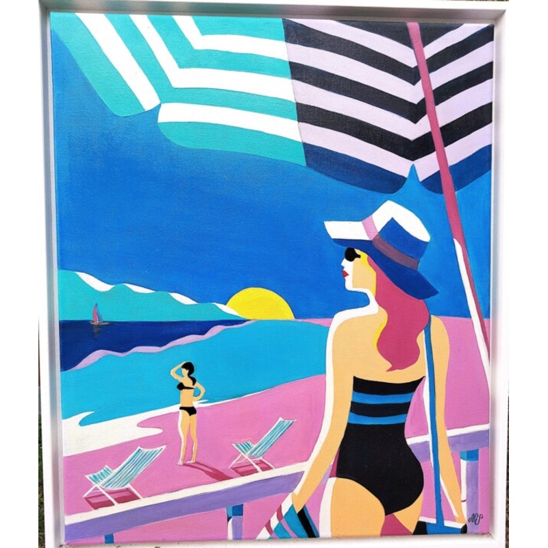 Bord De Mer Painting by Nathalie Venant | ArtMajeur