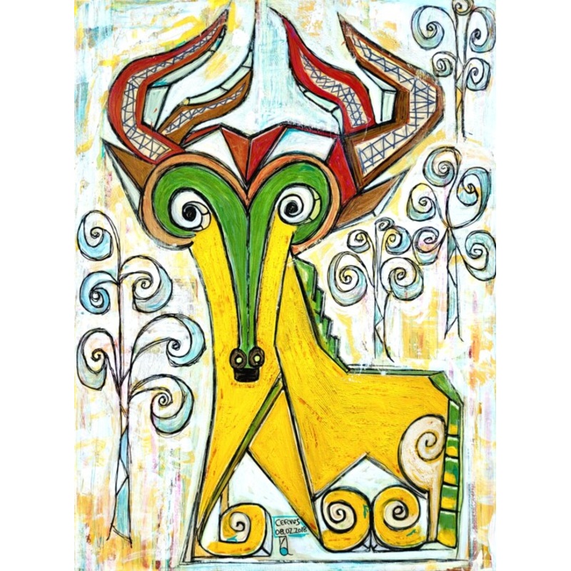 Cervus Painting by Zol Artistic | ArtMajeur