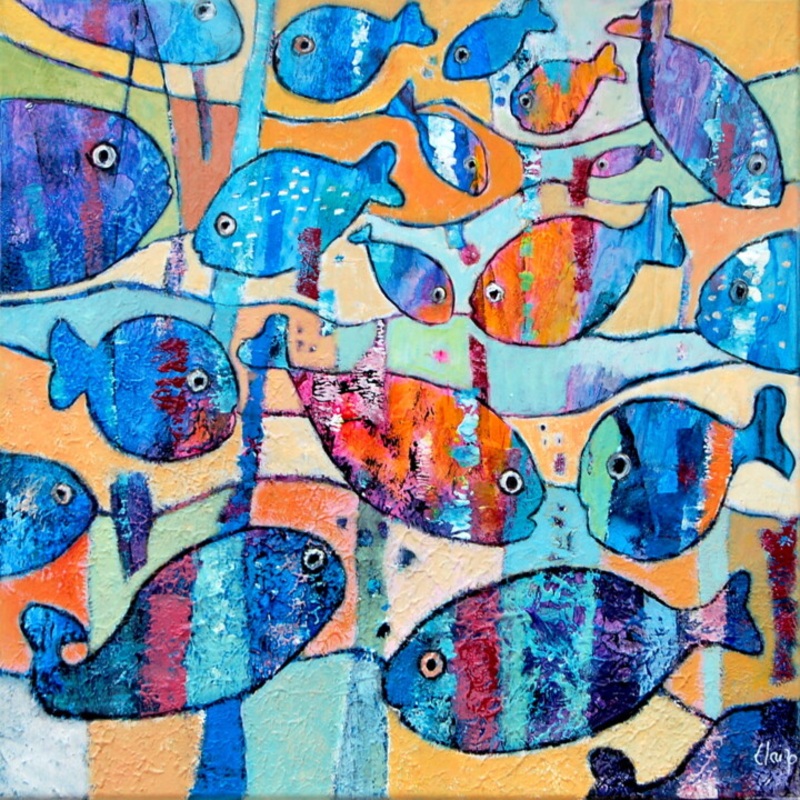 Farandole Painting by Claire Biette | ArtMajeur