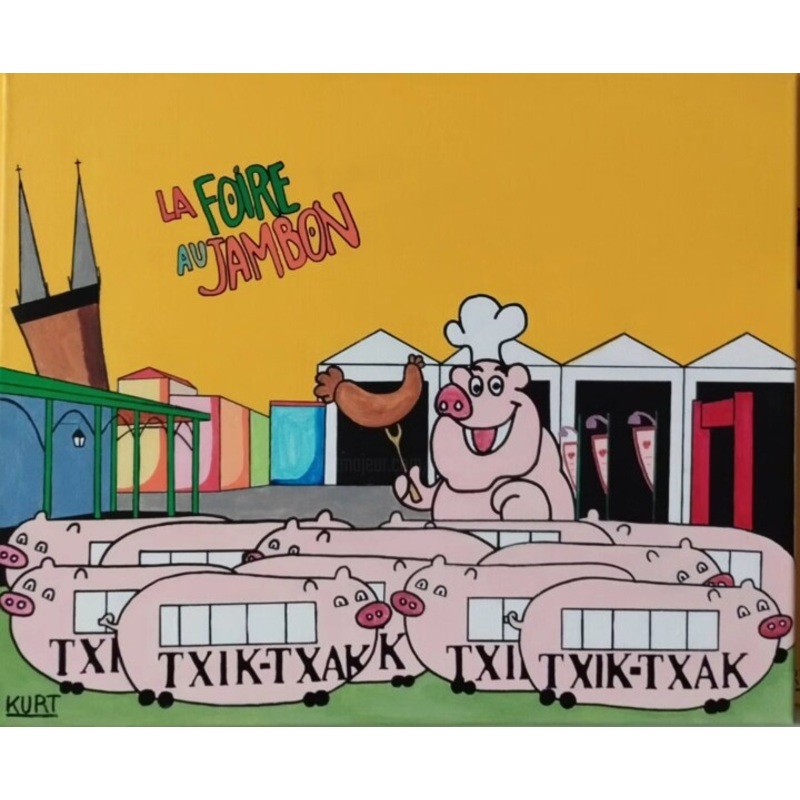 Foire Au Jambon  Acte 4 Painting by Didier Dordeins | ArtMajeur