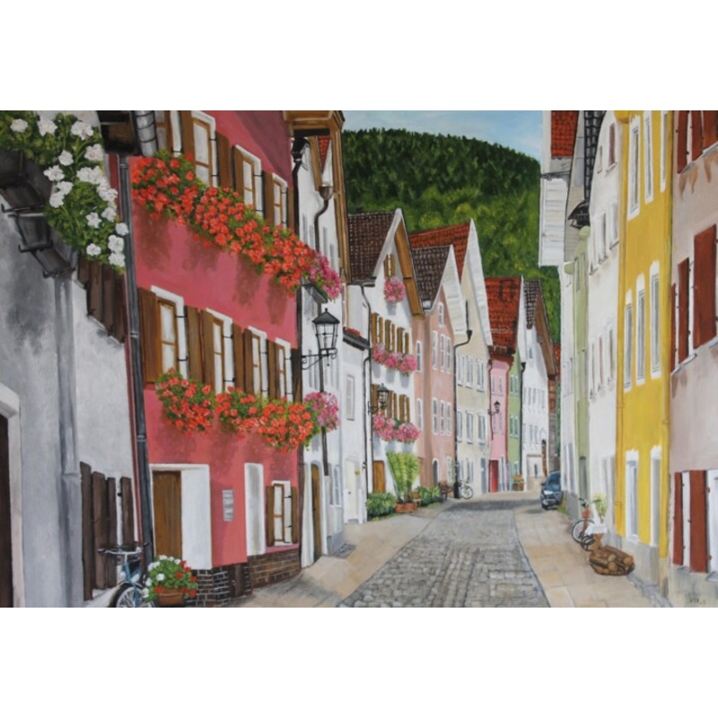Fssen Altstadt Painting by Veronika Metasch | ArtMajeur