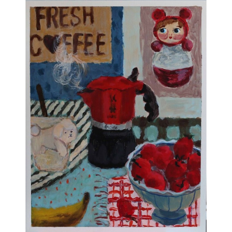 On The Table N.17 Painting by Ying Zhang | ArtMajeur