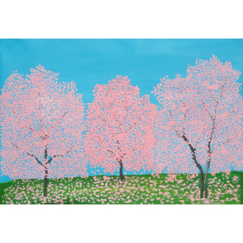 Pink Spring Trees 3 Painting by Irina Afonskaya | ArtMajeur