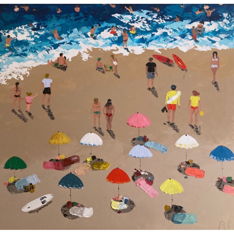 Plage Nave Painting by Audrey Faurie | ArtMajeur