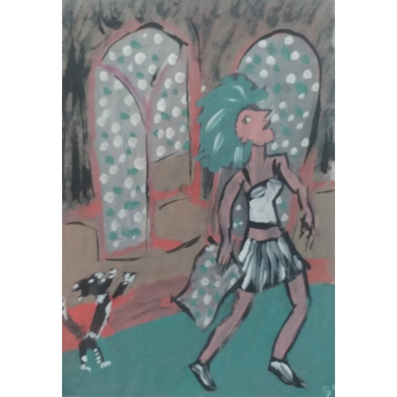Psychose Painting by Serge Voulouzan | ArtMajeur