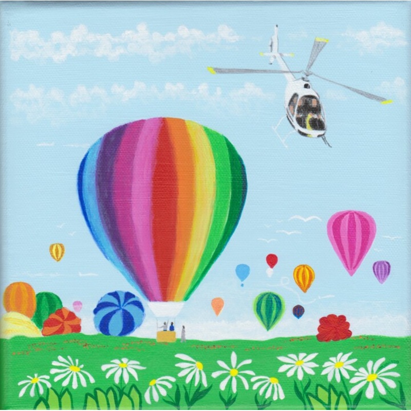 Slowlife Multicolore Et Hlico Blanc Painting by Catherine Janniaud | ArtMajeur
