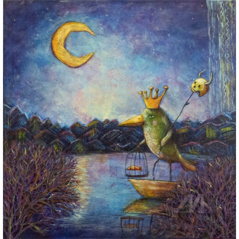 The Night Hunter Painting by Natalia Berezina (natimade) | ArtMajeur