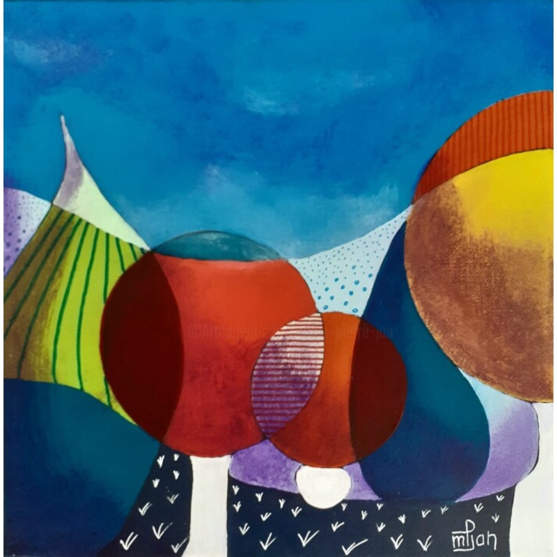 Arbre 30X30 2 Painting by Marie-Pierre Jan | ArtMajeur