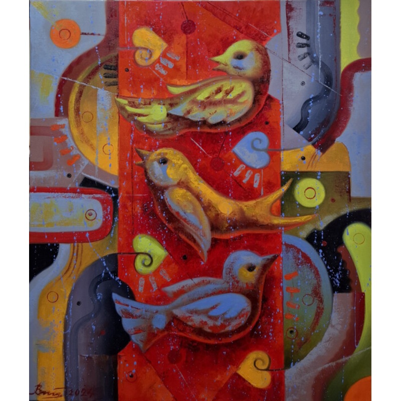 Birds Of A Loving Heart Painting by Serhii Voichenko | ArtMajeur