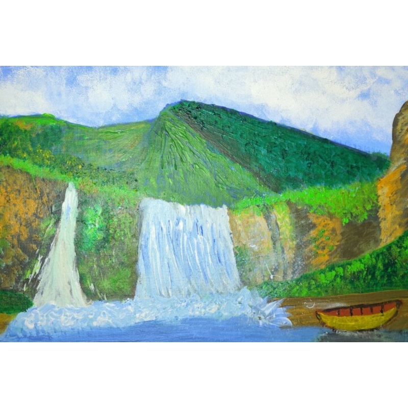 Cascades Au Pays Basque Painting by Dreamer65p Beringuet | ArtMajeur