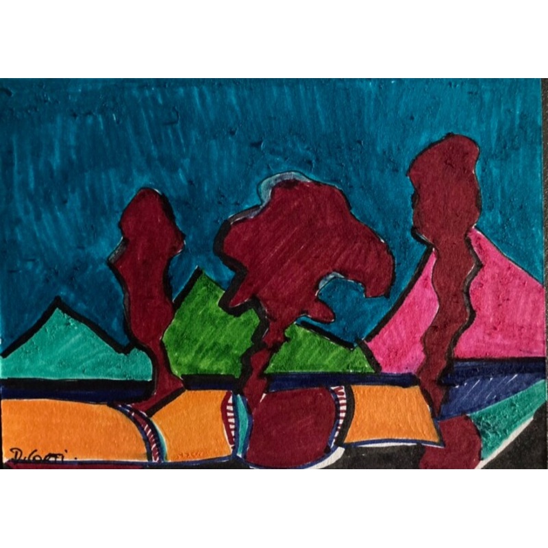 Ciel Turquoise Drawing by Dominique Corti | ArtMajeur