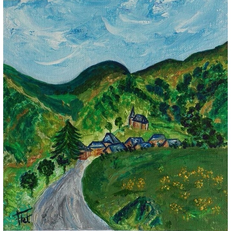 Cirs Le Village Painting by Piroska Fekete Fkt | ArtMajeur