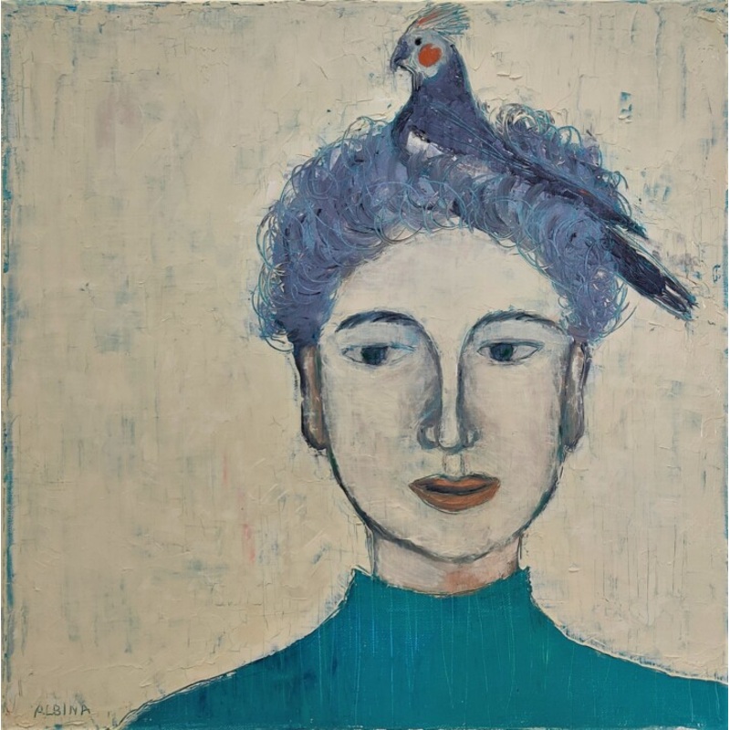 Comme Dans Un Nid Painting by Albina Urbanek | ArtMajeur