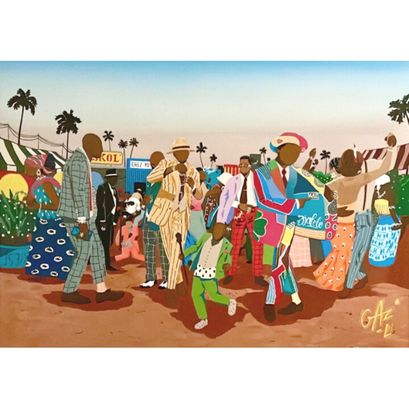 Djalelo Painting by Hugues Matumona | ArtMajeur