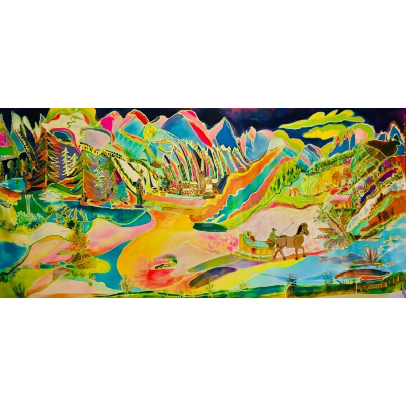 Eden Magic Mountain Painting by Catherine Clare | ArtMajeur