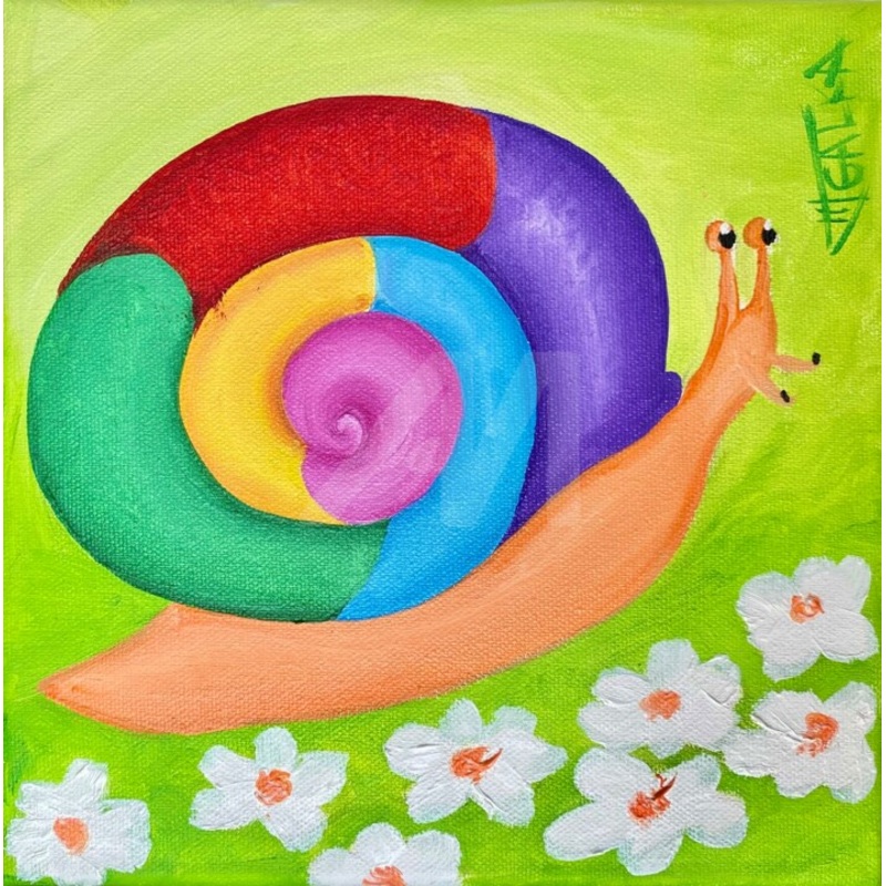 Escargot Painting by Galka | ArtMajeur