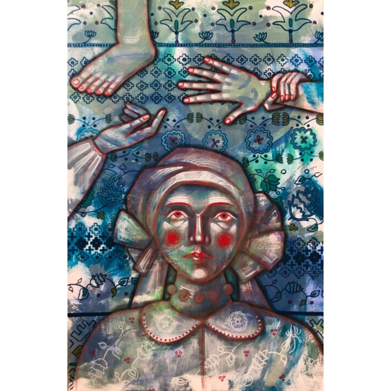 Essay Reflection Large Contemporary Ac Painting by Yuliia Chaika | ArtMajeur