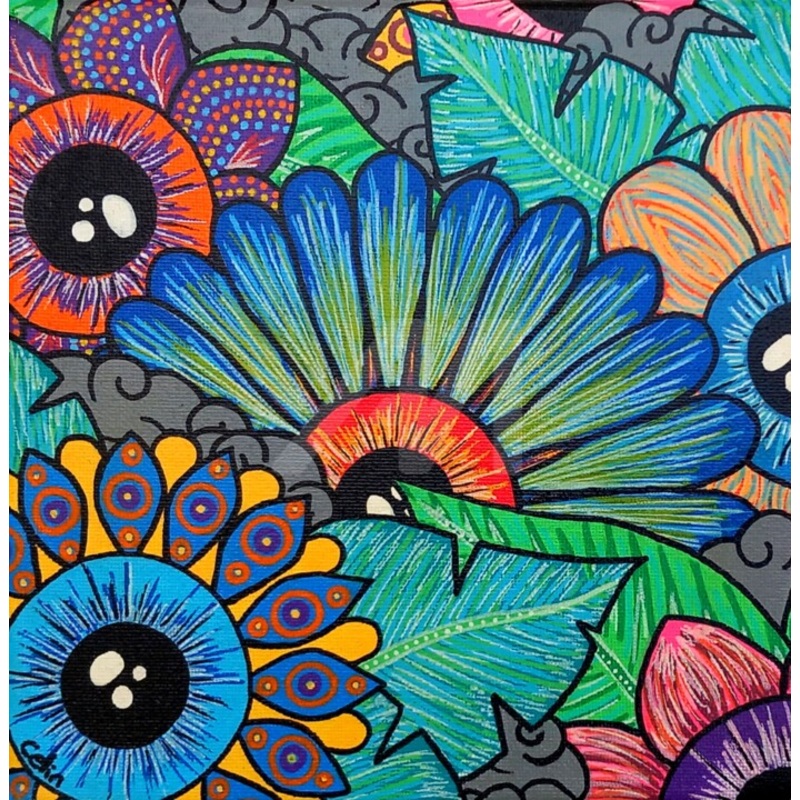 Flowereyes 2 Painting by Celin Fromthewood | ArtMajeur