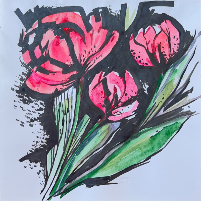 Garden Roses Drawing by Daridizain.Art | ArtMajeur