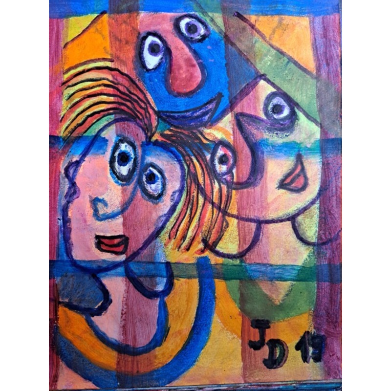 Les  Curieux   Painting by Jacques Desvaux (JD) | ArtMajeur