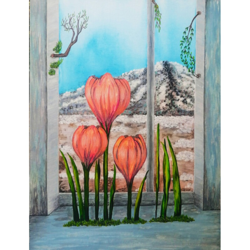 My House Has Thawed Out Painting by Olga Dokuchaeva | ArtMajeur