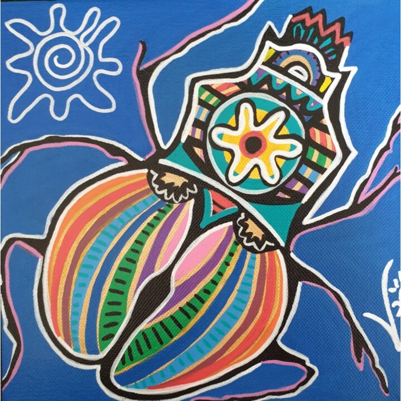 Petit Scarabe D’t Painting by Kal | ArtMajeur