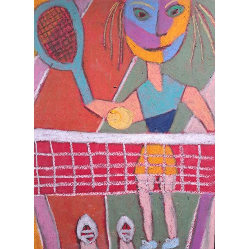 Roland  Garros    ( Marie  Pierce   Painting by Jacques Desvaux (JD) | ArtMajeur