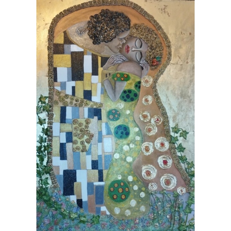 The Kiss Painting by Ana Kandsmar | ArtMajeur