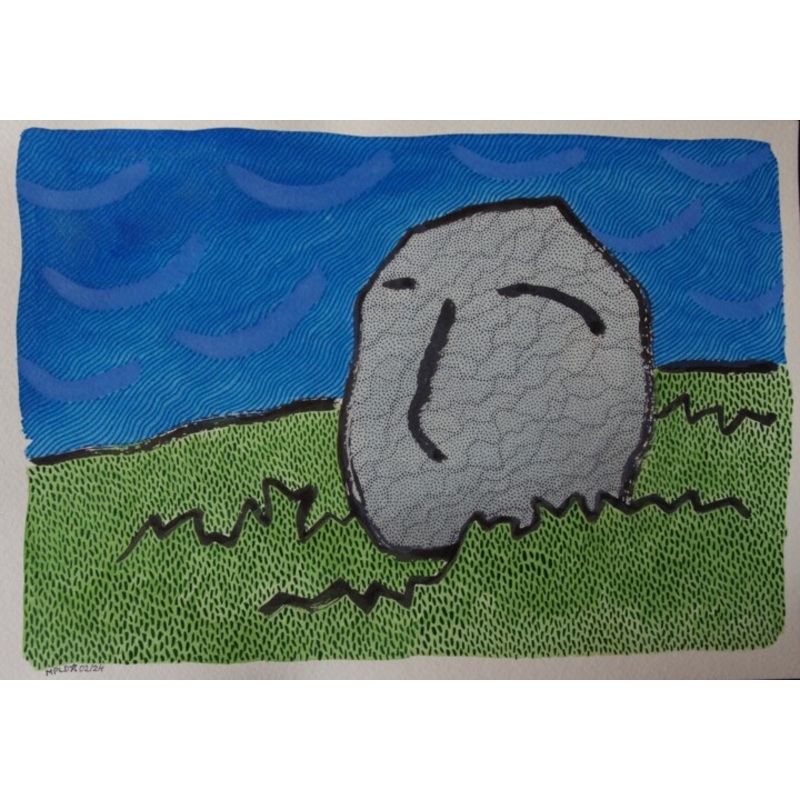 Tte De Menhir ! Painting by Laurent Mangepapier | ArtMajeur