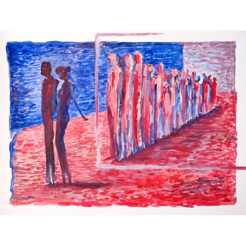 Waiting In Line For You Painting by Milto Sideris | ArtMajeur