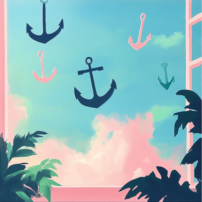 Anchors Are Floating In The Sky Painting by Tanya Tapioco | ArtMajeur