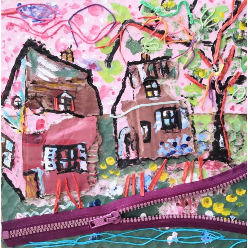 Au Carrefour De La Vie Collages by Frdrique Girin | ArtMajeur