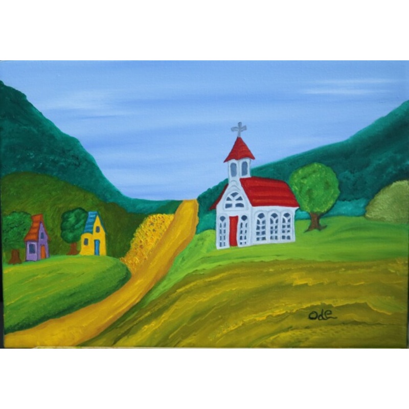 Beau Village Painting by Ode | ArtMajeur